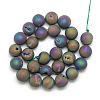 Electroplated Natural Druzy Geode Agate Beads Strands G-S238-18mm-03-2