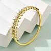Brass Micro Pave Clear Cubic Zirconia Hinged Bangles for Women BJEW-S168-02G-4