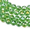 Transparent Electroplate Glass Beads Strands EGLA-N002-34C-B12-4