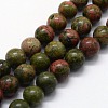 Natural Unakite Beads Strands G-I199-08-10mm-1
