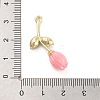 Alloy Resin Flower Pendants PALLOY-U003-06G-02-3