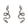 Antique Silver 316 Surgical Stainless Steel Dangle Earrings EJEW-D096-06D-AS-1