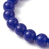 Dyed Natural Jade and Sea Turtle Porcelain Bead Stretch Bracelets for Women BJEW-JB09994-5
