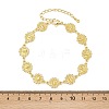 Virgin Mary Theme Brass Micro Pave Clear Cubic Zirconia Link Chain Bracelets for Women BJEW-A090-08B-G-5