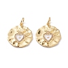 Brass Micro Pave Clear Cubic Zirconia Pendants ZIRC-Z008-08G-1