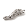 Rack Plating Brass Micro Pave Cubic Zirconia Pendant X-KK-A229-03B-P-2