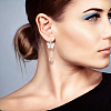 12 Pairs 12 Styles Cherry & Triangle & Eye & Bear & Zipper Buckle Alloy Dangle Stud Earrings for Women EJEW-AN0003-10-5