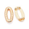 Oval Alloy Slide Charms PALLOY-P072-M-2