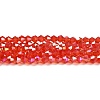 Transparent Electroplate Glass Beads Strands EGLA-A039-T6mm-B14-1
