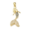 Brass Micro Pave Cubic Zirconia Pendants CU-CBA3569-02G-A-1