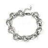 304 Stainless Steel Rolo Chain Bracelets for Women BJEW-S176-01P-A-4
