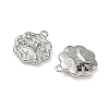 Christmas Brass Micro Pave Clear Cubic Zirconia Pendants KK-A280-03C-P-2