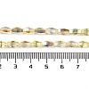 Electroplate Glass Beads Strands GLAA-Q101-03B-HP02-4