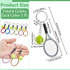 6Pcs 6 Colors Sports Theme Plastic Keychains KEYC-CY0001-05-2