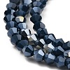 Opaque Solid Color Electroplate Glass Beads Strands GLAA-F029-P4mm-A09-3