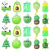 30Pcs 10 Styles Opaque Resin Pendants RESI-CJ0003-48-1