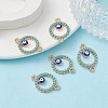 Alloy Enamel Connector Charms with Synthetic Turquoise FIND-YW0003-49-5