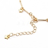 304 Stainless Steel & Brass Star Charm Anklets AJEW-AN00401-02-3