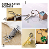 Unicraftale 30Pcs 3 Style 304 Stainless Steel Keychain Clasps KEYC-UN0001-05-7