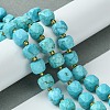 Synthetic Blue Turquoise Beads Strands G-Q010-A13-01-2