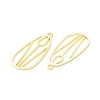 Rack Plating Alloy Teardrop with Tulip Pattern Open Back Bezel Pendants LS-X-FIND-G052-51LG-2
