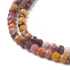 Natural Mookaite Faceted Round Beads Strands G-A129-2mm-19-1-3