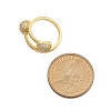 Brass Micro Pave Cubic Zirconia Open Cuff Rings for Women RJEW-F171-02G-3