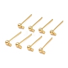SHEGRACE Brass Round Ball Stud Earring Findings XGR0050G-38G-1