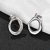 304 Stainless Steel Chunky Oval Studs Earrings for Women EJEW-K306-28P-1