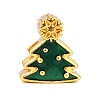 Christams Brass Enamel European Beads LS-KK-F922-03B-G-1