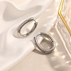304 Stainless Steel & Crystal Rhinestone Hoop Earrings SA-G003-01P-1