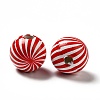 Christmas Theme Printed Natural Wooden Beads WOOD-L020-A03-3