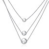 925 Sterling Silver Tiered Necklaces NJEW-BB18740-1