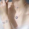 20Pcs Eye Enamel Charm Connector Flat Round Evil Eye Charm Assorted Evil Eye Connector for Jewelry Necklace Bracelet Earring Making Crafts JX222A-7