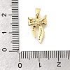Brass Clear Cubic Zirconia Pendants KK-B187-05G-3
