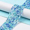 Gradient Color Electroplate Glass Bead Strands GLAA-E042-05-B07-2