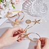 1Pc Alloy with Plastic Pearl Arm Cuff Bangles for Women BJEW-CY0001-14G-3