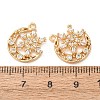 Brass Micro Pave Clear Cubic Zirconia Pendants KK-A304-17G-2
