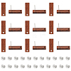 15 Pair Walnut Wood Stud Earring Findings STAS-UN0055-14B-1