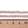 Frosted Transparent Glass Beads Strands GLAA-N016-4mm-25-2