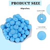 80Pcs Round Silicone Focal Beads SIL-SZ0001-24-10-2