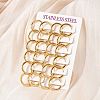 Ion Plating(IP) 304 Stainless Steel Huggie Hoop Earrings EJEW-O087-06A-4