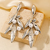 Cute and stylish Brass Leaf-shaped Stud Earrings OA0010-2-5