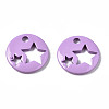 Spray Painted Brass Charms KK-Q252-003F-1