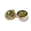 Natural Prehnite Faceted Oval Pendants G-I375-02G-04-2