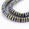 Electroplated Natural Lava Rock Beads Strands G-T114-69H-3