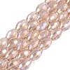 Electroplate Transparent Glass Beads Strands GL-N002-01A-A06-1