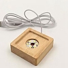 Square Solid Wood Base for Crystal Stones JX333A-2