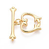 Brass Toggle Clasps KK-T077-03G-1