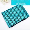 Sparkly Hologram Spandex Mermaid Printed Fish Scale Fabric AJEW-WH0277-38-2